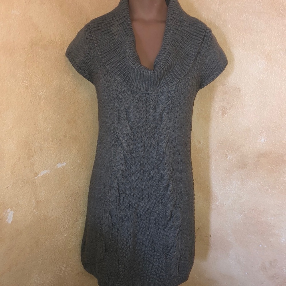Express Short Sleeve Cowl Neck Knit Sweater Dress